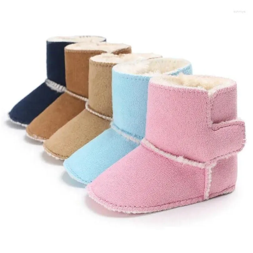 Boots Infant Baby Girls Boys Snow Winter Warm Soft Crib Shoes Anti-slip Prewalk Toddler Born Unisex