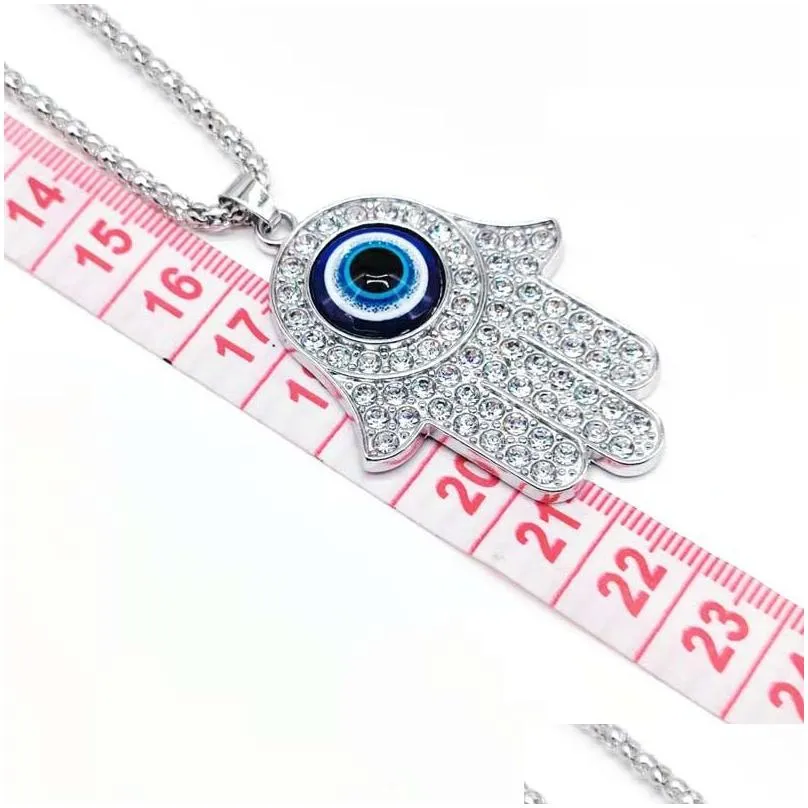 bulk price devils eye alloy pendant necklace for men women love star evils eyes necklaces male female jewelry accessories