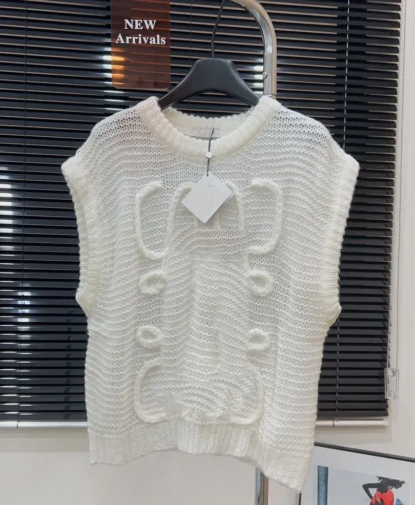 Women`s Sweaters Designers Vest Mohair Sleeveless Sweater