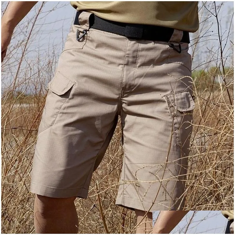 Men`s Shorts Men Shorts Urban Military Waterproof Cargo Tactical Shorts Male Outdoor Camo Breathable Quick Dry Pants Summer Casual Shorts