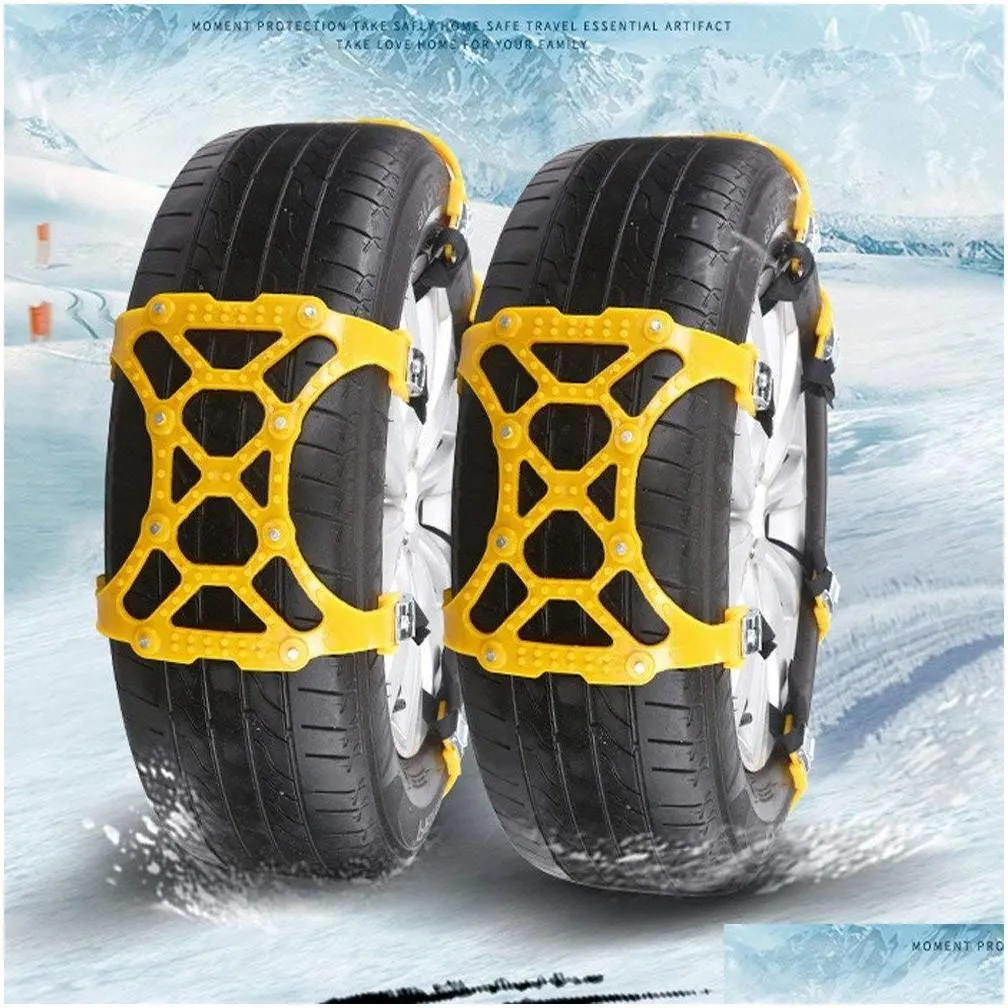 Travel Roadway Product Car Tire Snow Chain Truck Adjustable Winter Mud Anti Slip Anti-Skid Safty Emergency Security Tyre Wheel Belt236