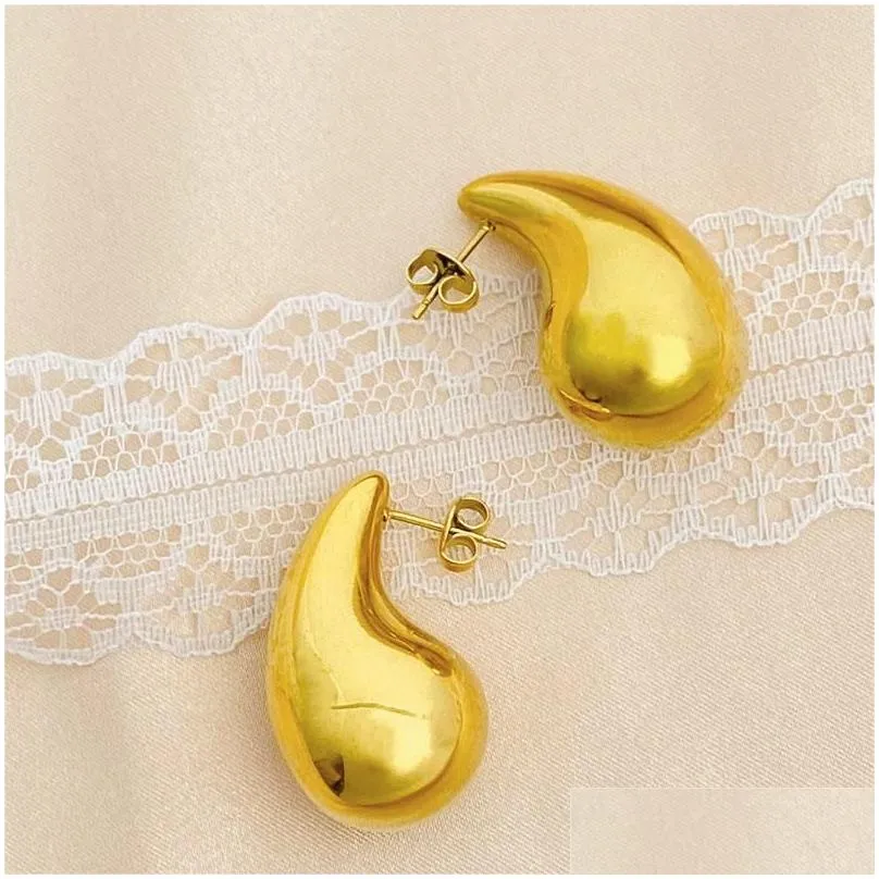 female fashion hollow drip stud earrings ladies niche design summer temperament gold earring jewelry gift accessories