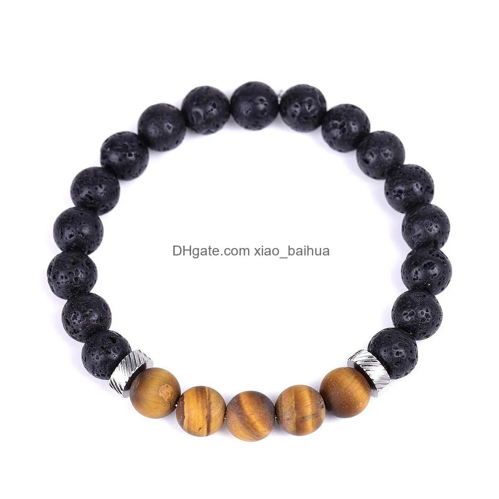fashion lovers jewelry stainless steel accessories frosted texture striped red agate tiger eye bracelet