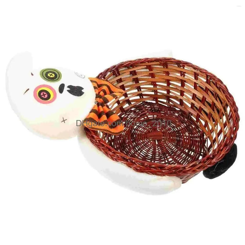 plates halloween basket hamper ornament gift non-woven fabric storage candy container holder child