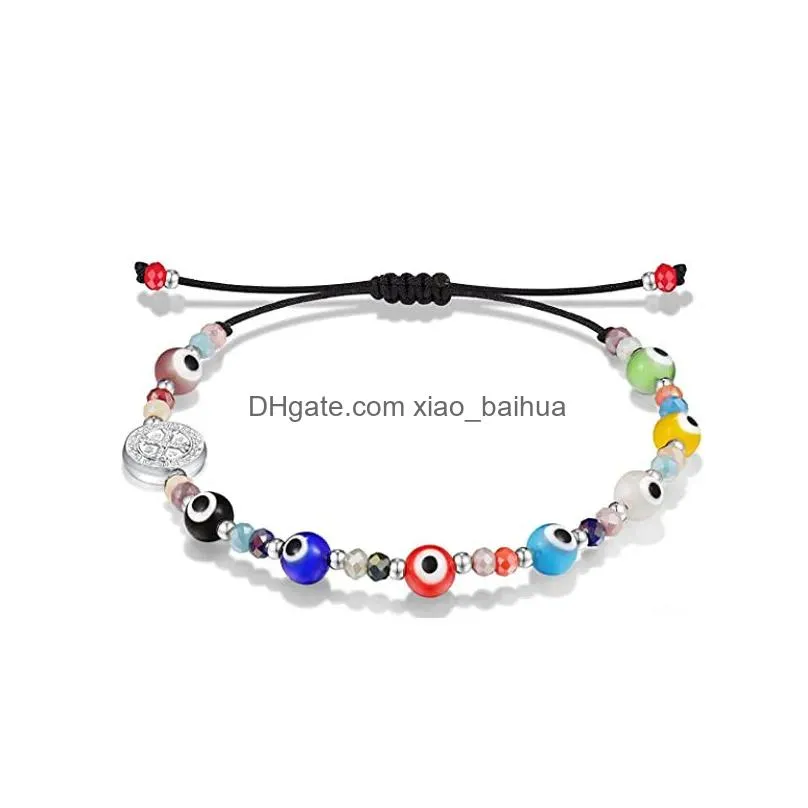 eye beads bracelet san benito amulet charm kabbalah double protection bracelets for women men family friends