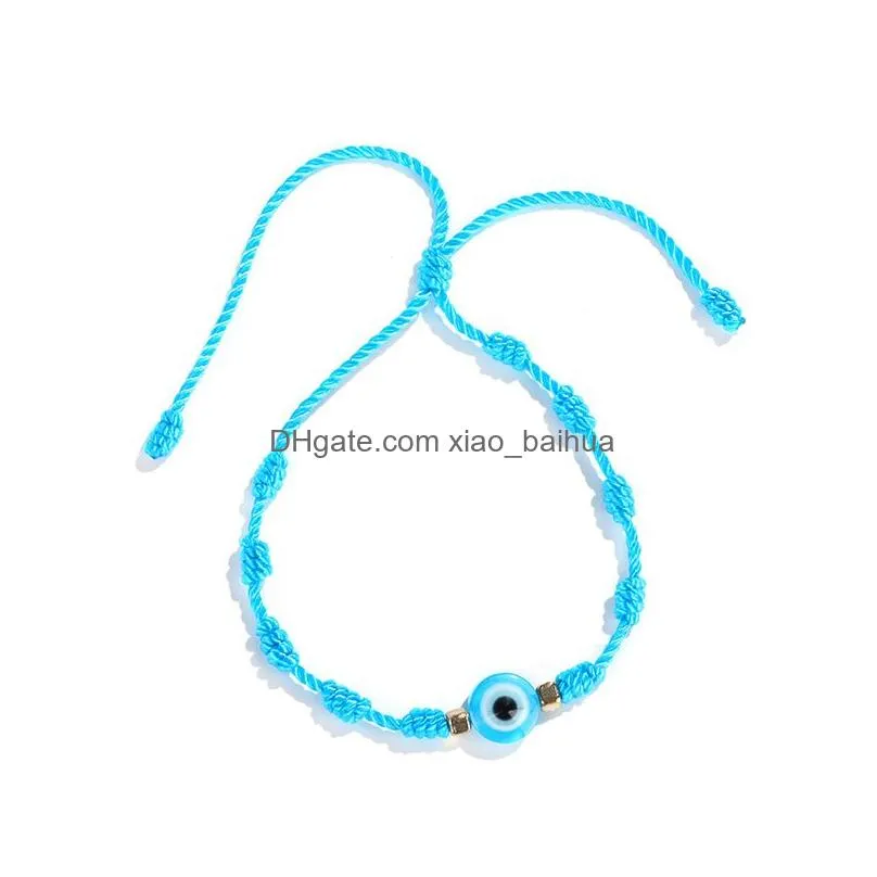braided eye bracelet handmade knotted simple rope bracelet solid color protection bracelet friendship jewelry wholesale preppy style