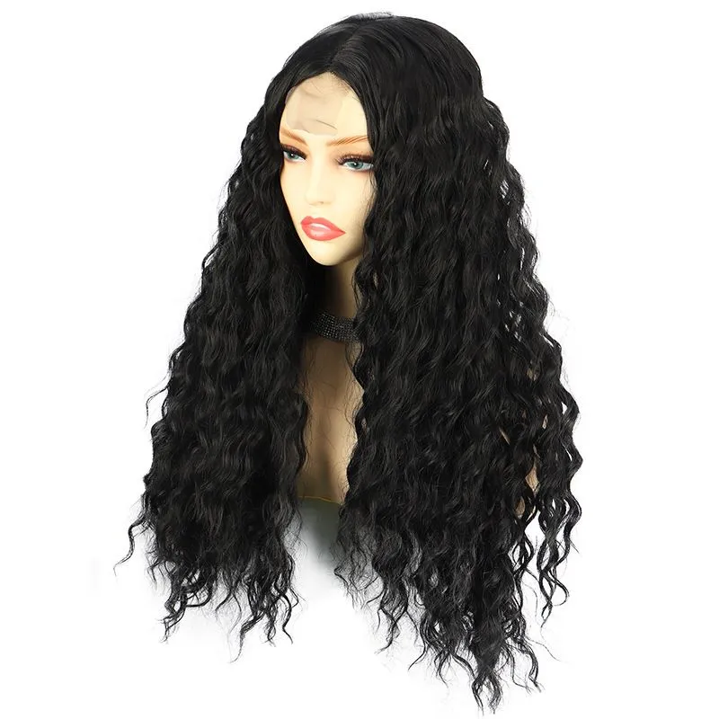 Long Deep Wave Full Lace Front Human Hair curly hair 6 styles wigs female water wave lace wig synthetic natural hair lace wigs fast