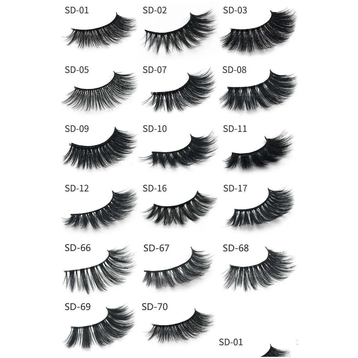 3D Mink Eyelashes Wholesale Natural False Eyelashes Soft make up Eyelashes Extension Makeup Fake Eye Lashes Pack 3D Mink Lashes Bulk