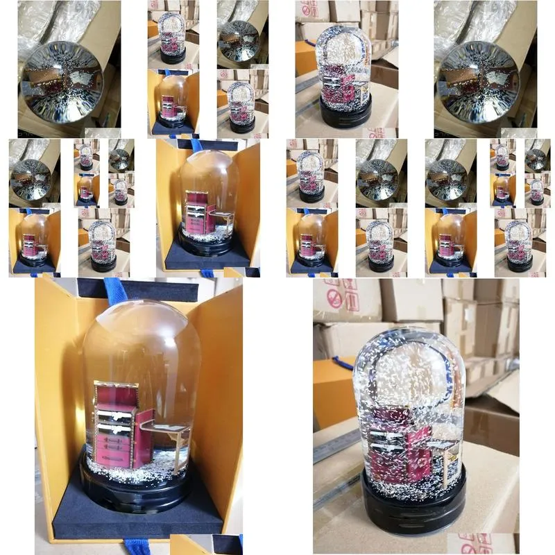 2019 New Snow Globe With Luxury Decoration Inside Ever-changing Wardrobe Crystal Ball Christmas Gift with Gift Box for VIP Customers