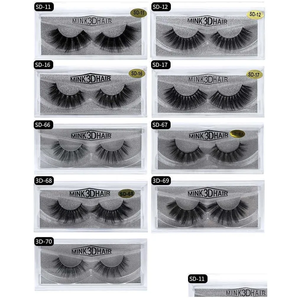 3D Mink Eyelashes Wholesale Natural False Eyelashes Soft make up Eyelashes Extension Makeup Fake Eye Lashes Pack 3D Mink Lashes Bulk