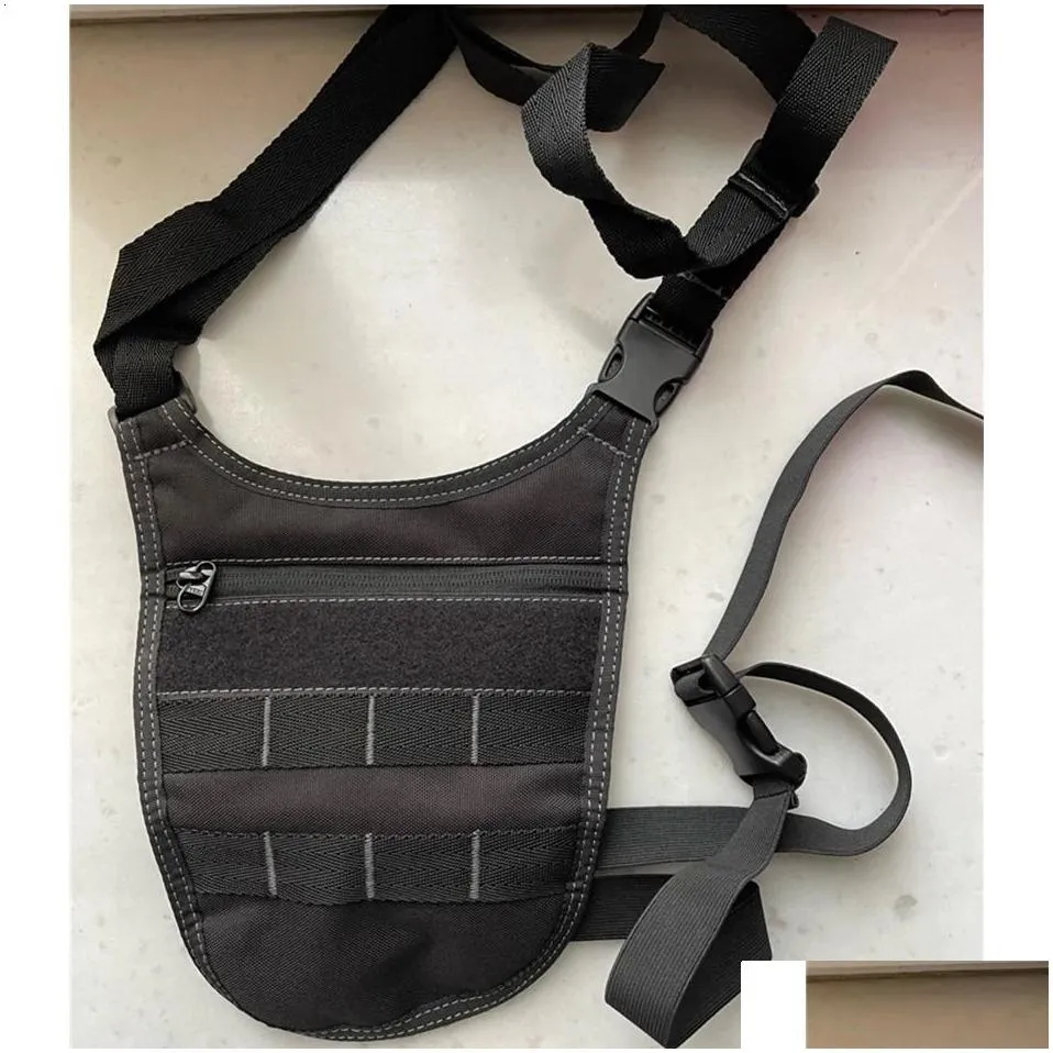 Outdoor Bags Underarm Tactical Shoder Bag Wallet Agent Men Den Molle Waist Travel Phone Key Anti Theft Pack Edc Tools Pocket 240127 Dr Dhlla