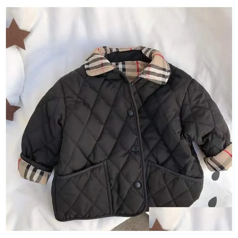 new children`s Autumn Winter jackets Boy Outwear Girls Two-sided Coat Fashion jacket Baby Clothes Children Clothing A02