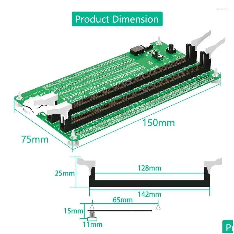 Computer Cables DDR4 Memory Tester With Long Latch Desktop Test Card LED Indicators For