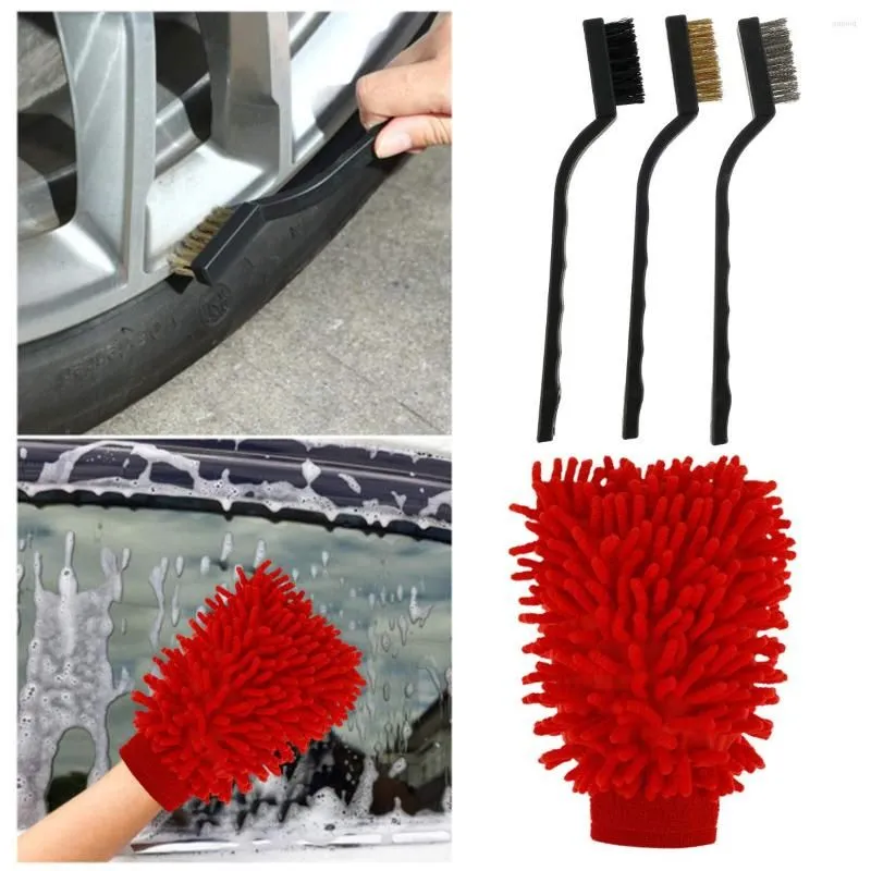 Car Sponge 16 Pcs Detailing Brush Set Wash Cleaning Brushes Auto For Seat Engine