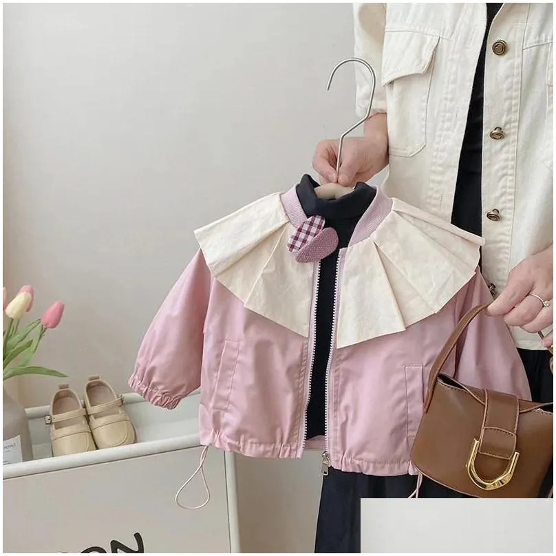 Jackets Clothes Set For Girls Solid Color High Quality Fashion 2024 Spring & Autumn Children Polyester