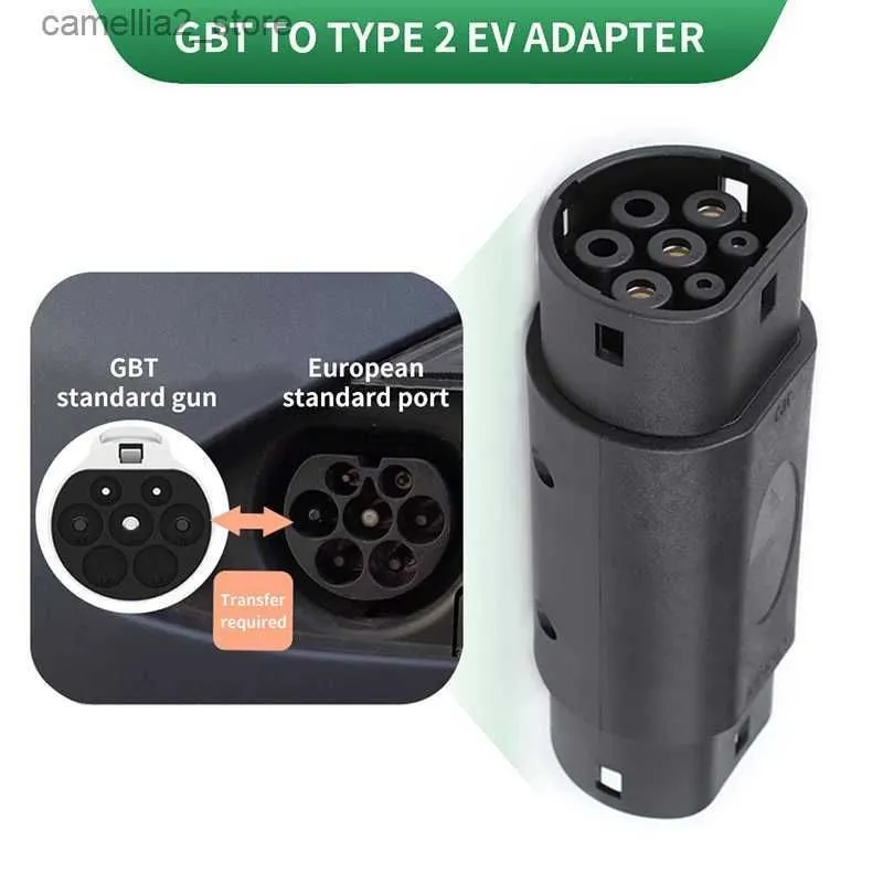 Electric Vehicle Accessories 32A 22KW GBT To Type 2 EV Adapter GB/T Plug To IEC 62196 Type2 Socket Electric Vehicle Charging Connector for Type2 Car Chargers