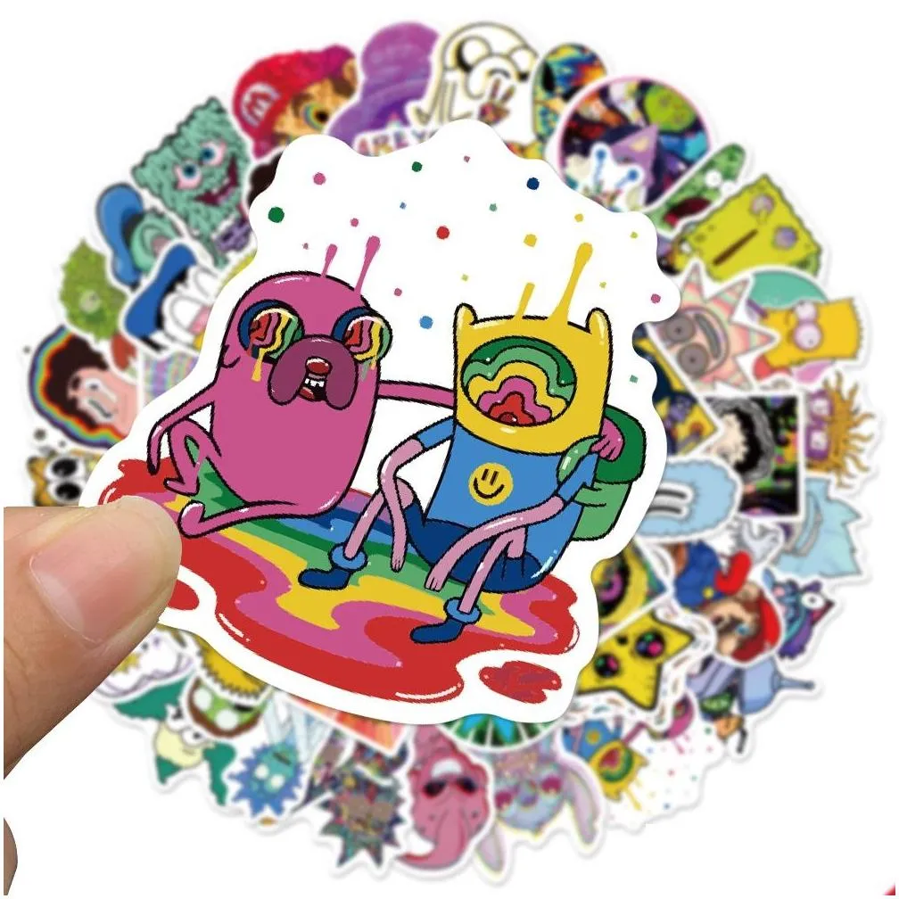 50PCS Cartoon stickers anime Graffiti Sticker Waterproof Scooter Laptop Luggage Stickers Wholesale