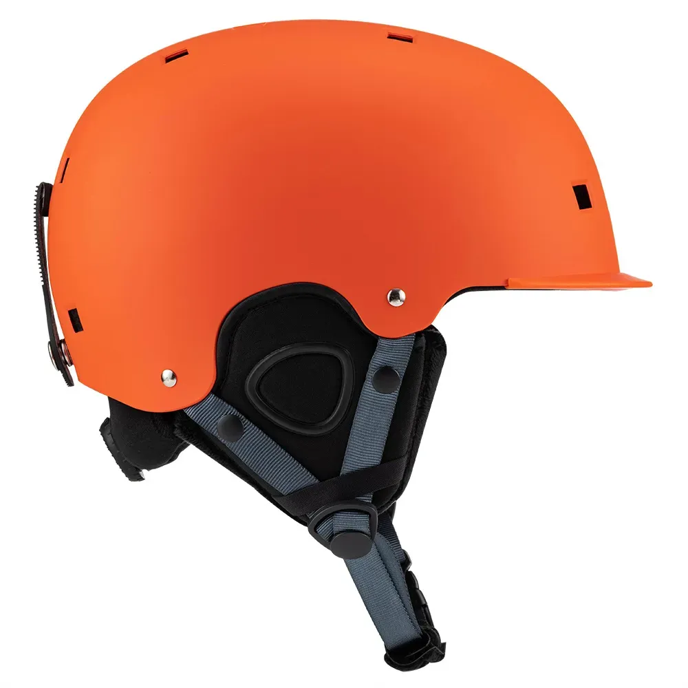 The new ski helmet with small brim keeps warm, comfortable and breathable PF