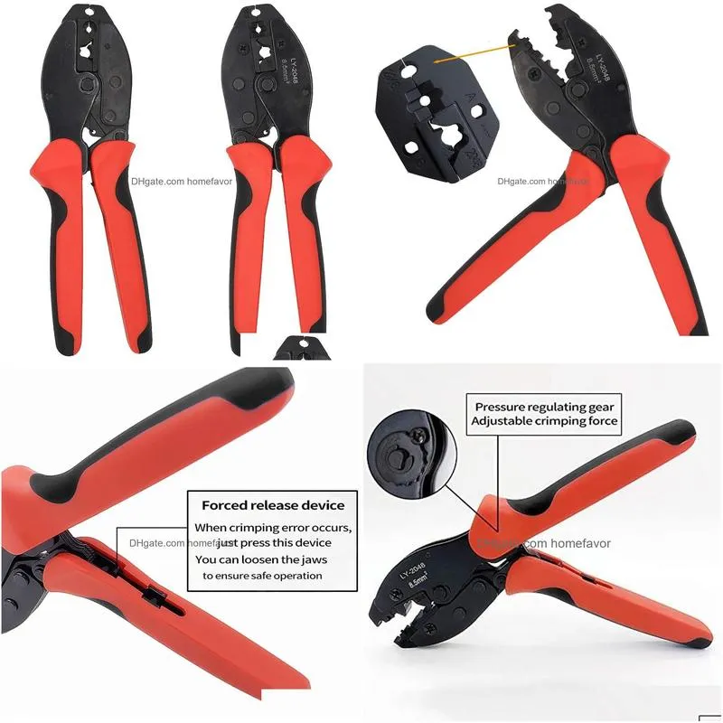 stitch  crimper crimping pliers for  stripping tool ly2048 ratchet wire terminal crimperwire hand crimping tool