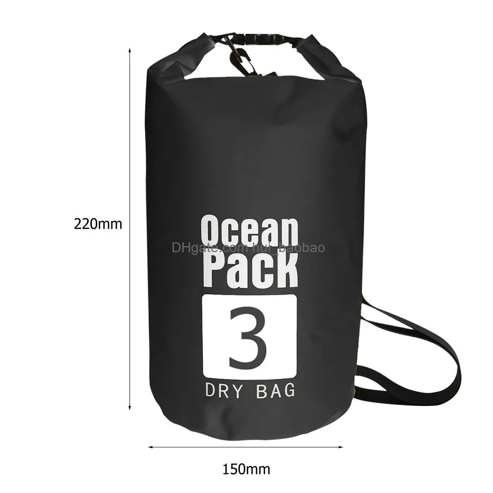 2/3/5l drybag waterproof swimming bag dry sack waterproof dry bag for kayaking rafting boating fishing outdoor gear bags