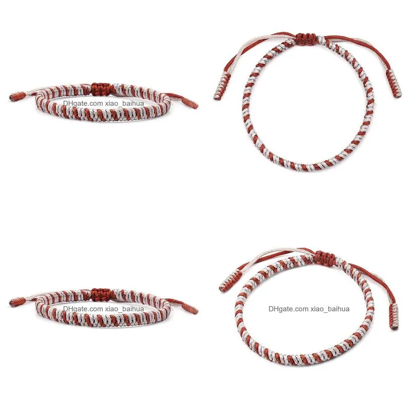 hand-woven red rope bracelet tri-color mixed diamond knot bracelet hand rope hand ornaments