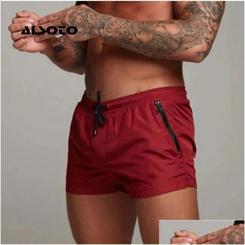 2024 Mens Swimsuit Sexy Swimwear Men Swimming Shorts Men Briefs Beach Shorts Sports Suits Surf Board Shorts Men Swim Trunks 240325