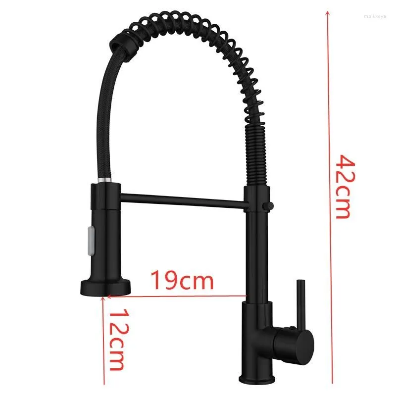 Kitchen Faucets 360° Rotation Torneira Cozinha Mixer Tap Matte Black Sink Faucet Pull Down Single Handle Cold