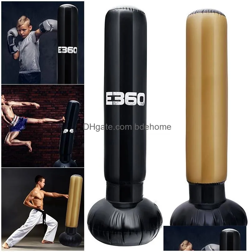 Sand Bag Boxing Punch Inflatable Kickboxing -Standing Fitness Target Stand Sandbag For Relieve Sport Bb55 Drop Delivery Sports Outdoor Dhzrw