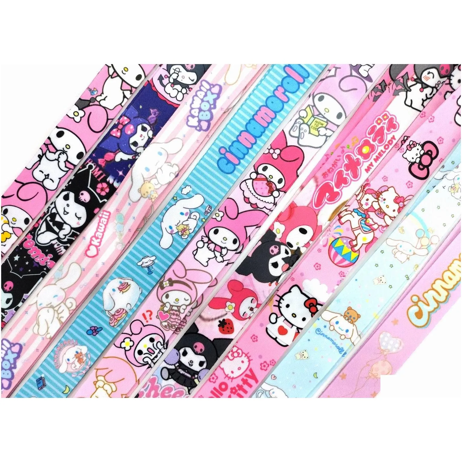 Cartoon Cell Phone Straps case Cinnamoroll My Melody Lanyard for Keys Charm Neck Strap ID Card Badge Holder Keycord Webbing Ribbon Keychains Hang Rope