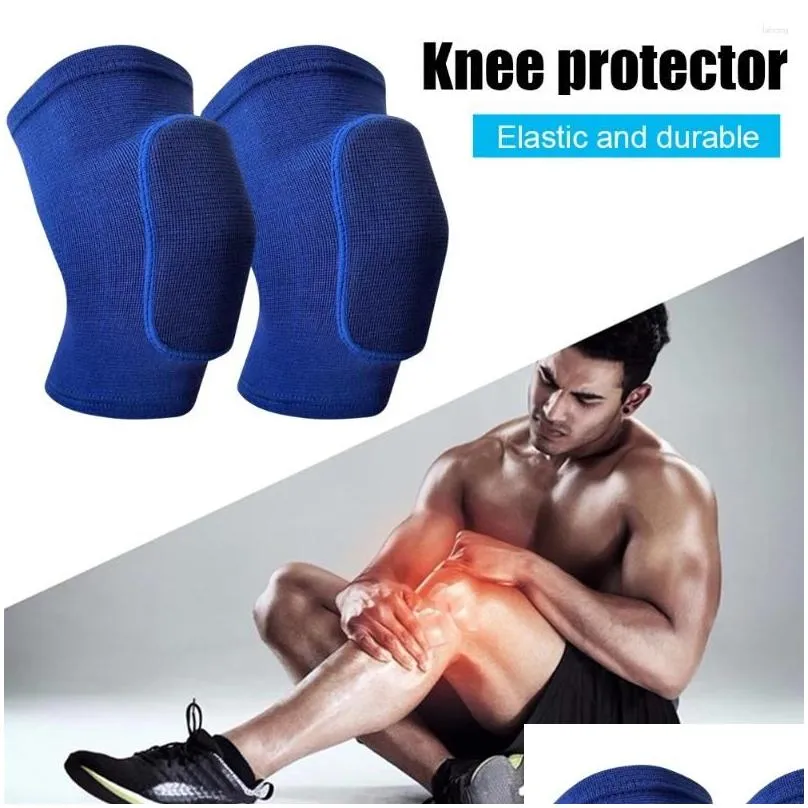 Knee Pads 1 Pair Support Elastic Thickened Sponge Dance Protector Joint Relief Basketball Running Anti-Collision For Adults Kids