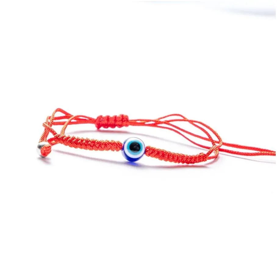 hand-woven red rope blue evil eye charm bracelet childrens adult turkey devils eye bracelets jewelry gift