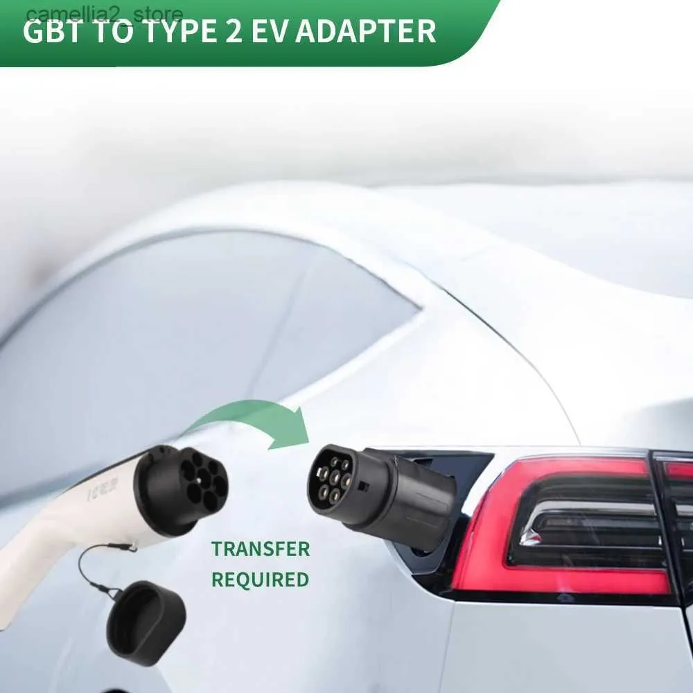 Electric Vehicle Accessories 32A 22KW GBT To Type 2 EV Adapter GB/T Plug To IEC 62196 Type2 Socket Electric Vehicle Charging Connector for Type2 Car Chargers