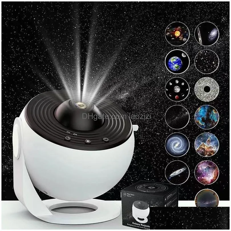 night light galaxy projector starry sky projector 360ﾰ rotate planetarium lamp for kids bedroom valentines day gift wedding deco lxl28
