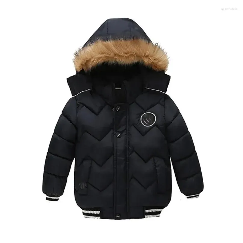 Down Coat #48 Toddler Kids Baby Boys Girls Winter Jacket Zipper Button Hooded Windproof Fashion Infant Warm Clothes
