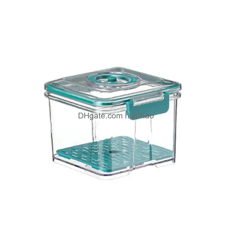 storage bottles food container transparent high capacity good sealing vacuum refrigerator -keeping box with lid household