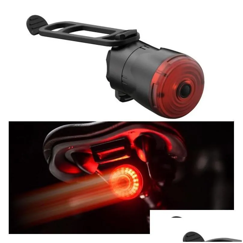 Bike Lights Thinkrider Cycling Taillight Bicycle Smart Brake Sensing Light Ipx6 Waterproof Led Charging Rear 230525 Drop Delivery