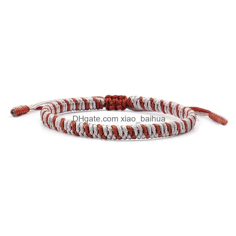 hand-woven red rope bracelet tri-color mixed diamond knot bracelet hand rope hand ornaments