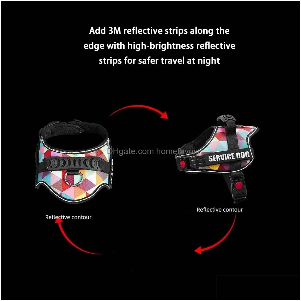 harnesses customizable for dog chest harness collar with handle fashion dog harness reflective vest for small medium large dog
