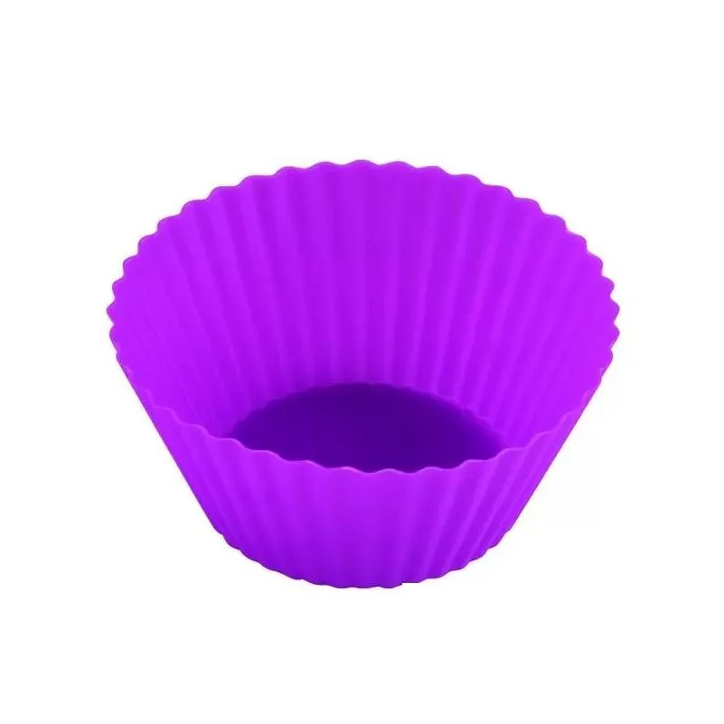 Cupcake Sile Muffin Cake Cup Mod Case Bakeware Maker Mold Tray Baking Accessories Drop Delivery Home Garden Kitchen, Dining Bar Dhblz