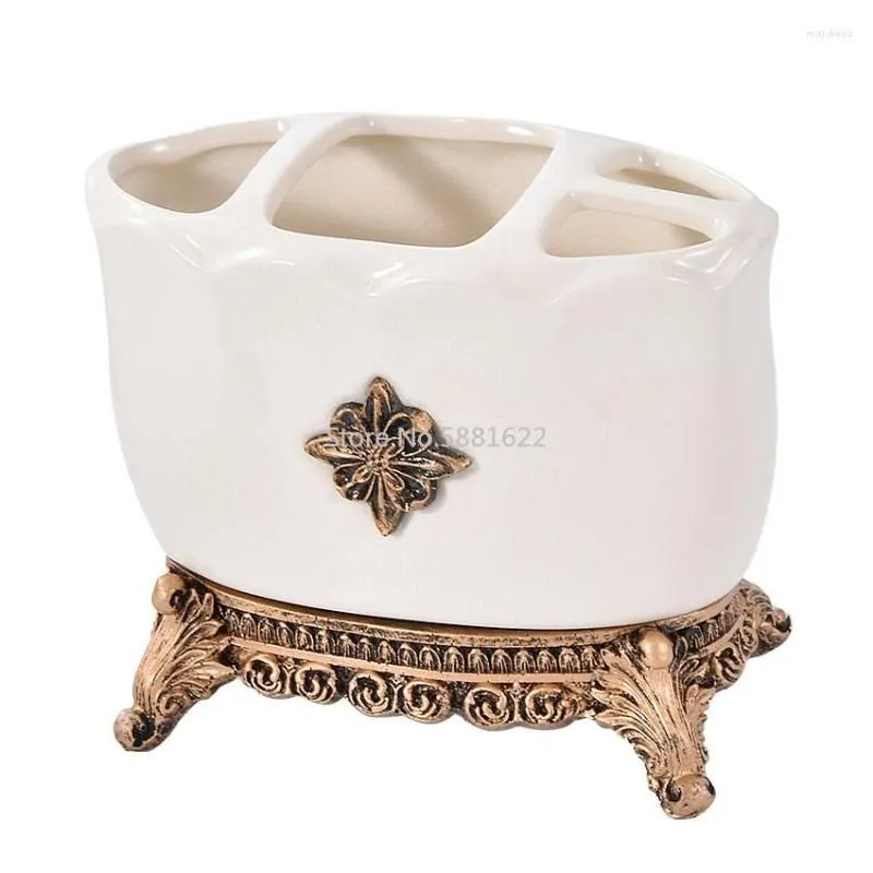 Bath Accessory Set European Ceramic Bathroom Five-piece Sets Supplies Creative Brush Cups Mouthwash Cup Wash Kit Arrival