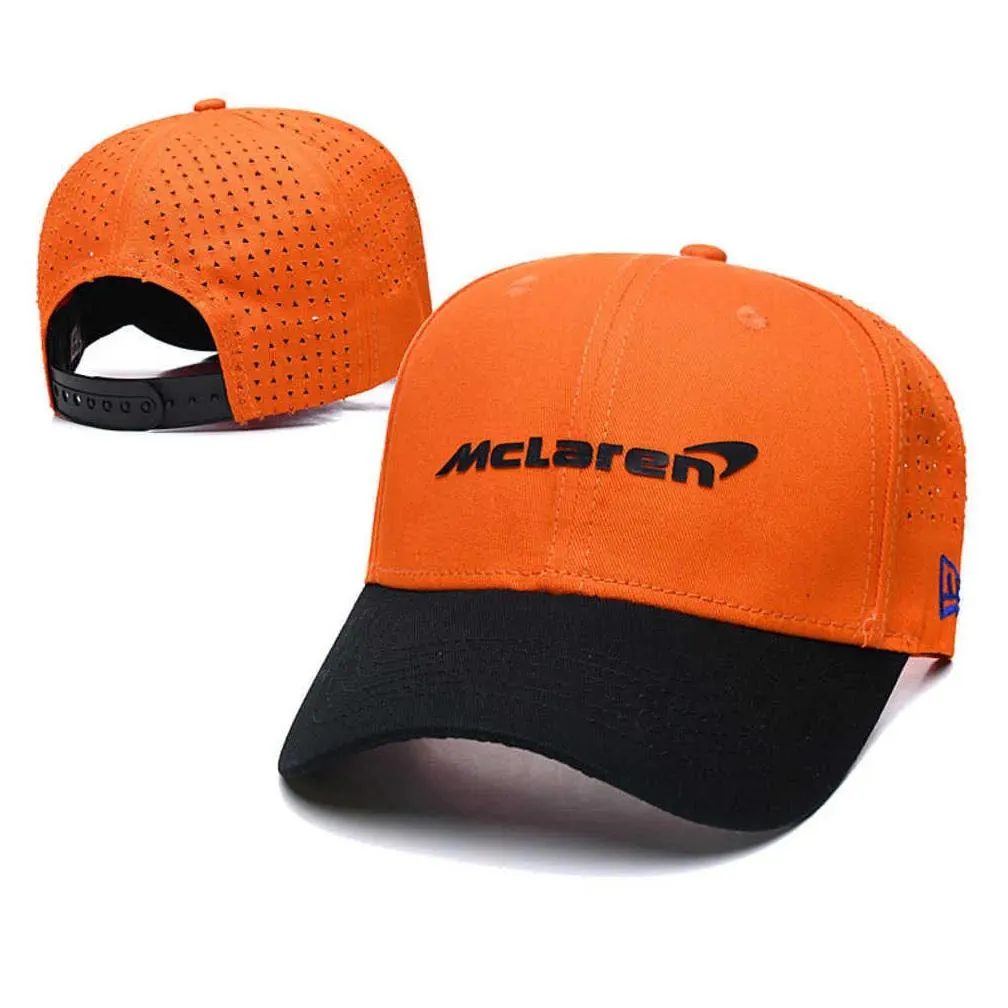 Ball Caps Streetwear Outdoor Sports Car Team F1 Racing Hat Baseball Cap Cotton Embroidered Snapback For McLaren Badge Motorcycle Gift