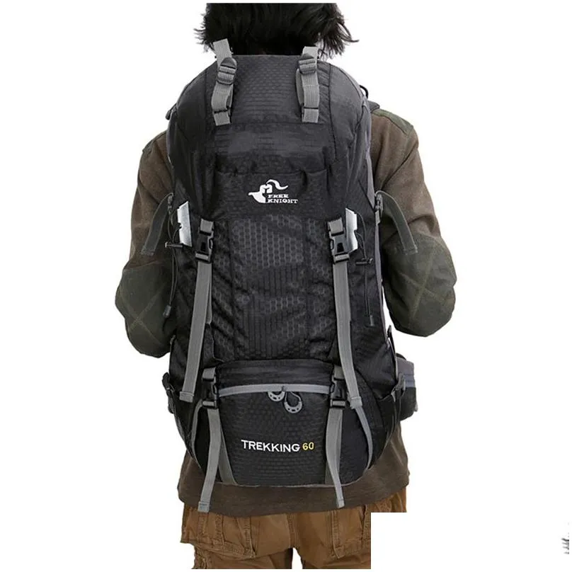 Top Qulaity New 50L & 60L Outdoor Backpack Camping Waterproof Mountaineering Hiking Backpacks Sport Bag Climbing Rucksack