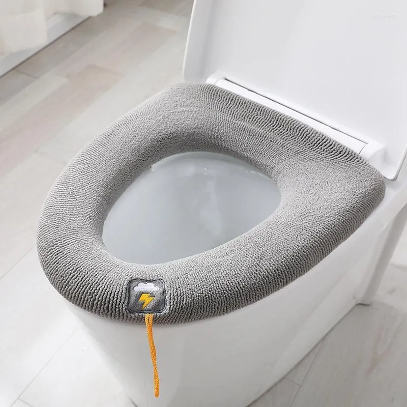 Toilet Seat Covers Four Seasons Thickened Universal Knitted Household Washable Washer