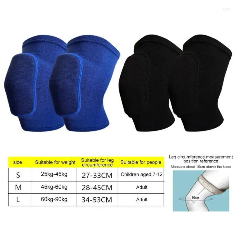 Knee Pads 1 Pair Support Elastic Thickened Sponge Dance Protector Joint Relief Basketball Running Anti-Collision For Adults Kids