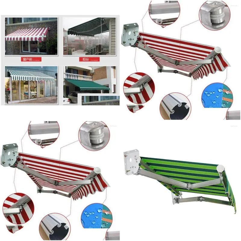 Tents And Shelters 3.5m 2.5m Manual Wall-mounted Awning Sun-proof Wall Sunshade Waterproof Retractable Canopy Awnings
