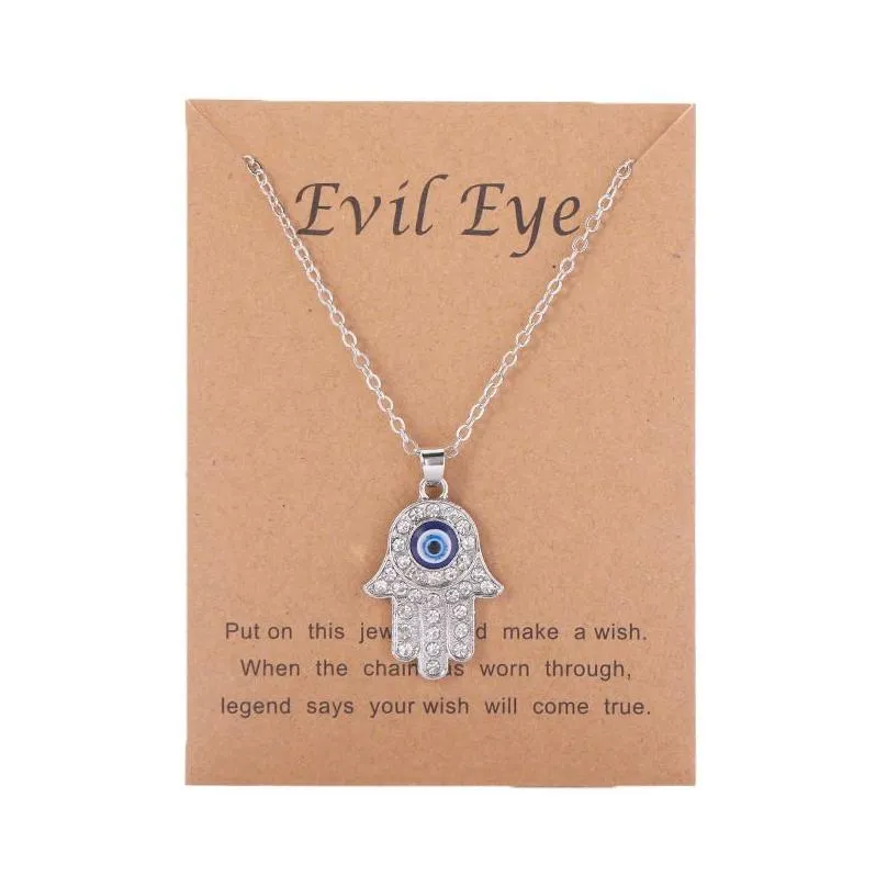 26 styles blue turkish evil eyes pendant necklace creative diamond devils eye silver chain necklaces jewelry gift