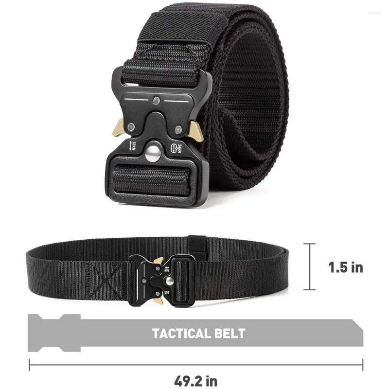 Waist Support Nylon Tactical Belt Army Men Outdoor Training Belts Quick Release Zinc Alloy Buckle Military Hunting Sports