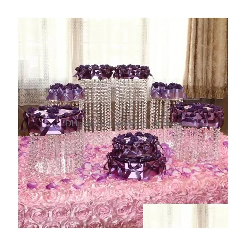 wedding decorations centerpiece cake stands birthday display dessert rack round crystal cupcake stand party table center decoration