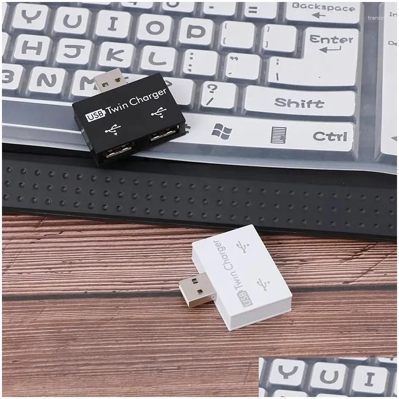 USB2.0 Splitter 1 Male To 2 Port Female USB Hub Adapter Converter For Phone Laptop PC Peripherals Computer Charging Accessories