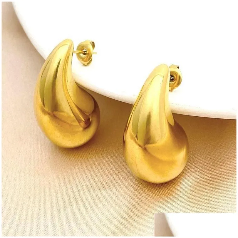 female fashion hollow drip stud earrings ladies niche design summer temperament gold earring jewelry gift accessories